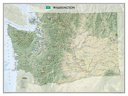 Washington, Laminated: Wall Maps U.S. by National Geographic Maps 9781597752503