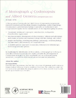 A Monograph of Codonopsis and Allied Genera (Campanulaceae) by De-Yuan Hong 9780128019337