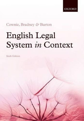 English Legal System in Context 6e by Fiona Cownie 9780199656561