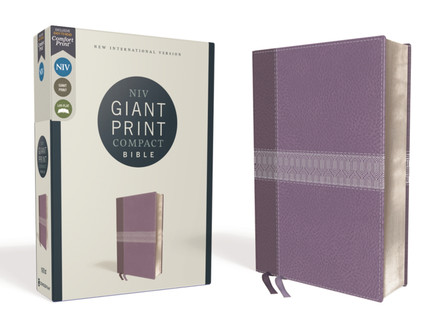 NIV, Giant Print Compact Bible, Leathersoft, Purple, Red Letter Edition, Comfort Print by Zondervan 9780310454724