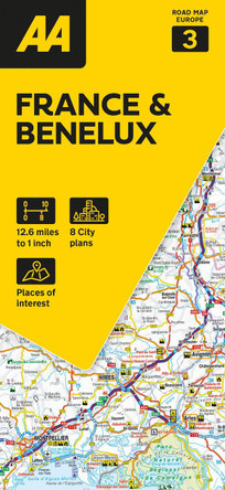 AA Road Map France & Benelux 9780749584214