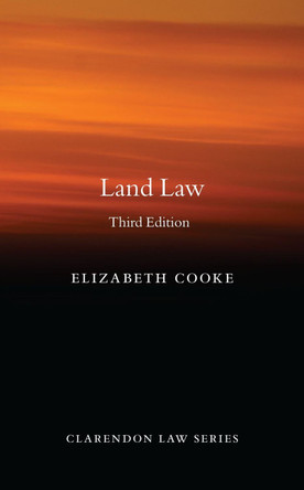 Land Law by Elizabeth Cooke 9780198854067