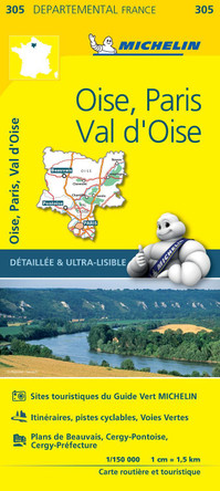 Oise, Paris, Val-d'Oise - Michelin Local Map 305: Map by  9782067202061