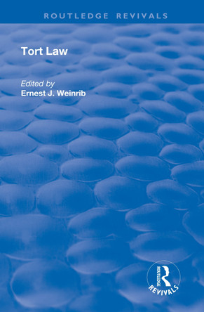 Tort Law by Ernest J. Weinrib 9781138721586