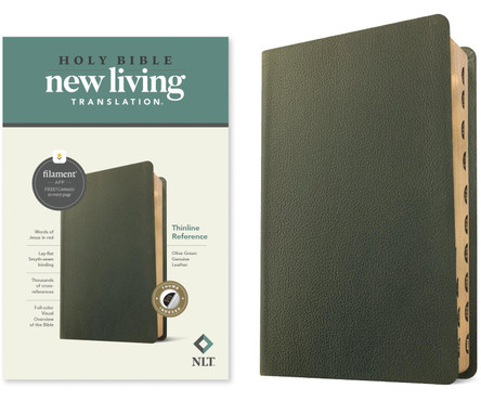 NLT Thinline Reference Bible, Filament Edition, Green 9781496474148
