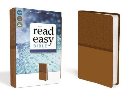 NIV, ReadEasy Bible, Large Print, Leathersoft, Black, Red Letter Edition by  9780310441595