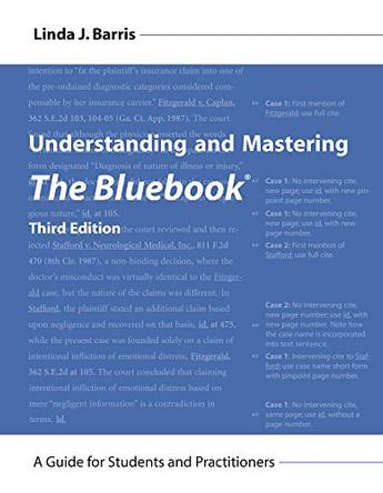 Understanding and Mastering the Bluebook by Linda J Barris 9781611637748