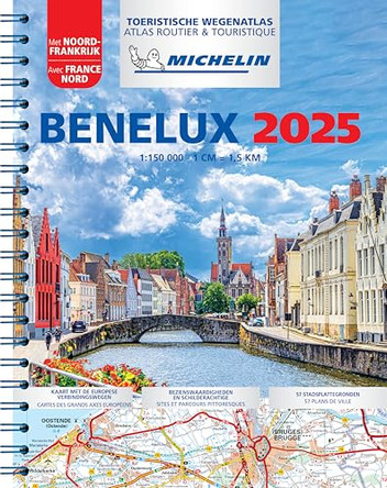 Benelux 2025 - Tourist and Motoring Atlas (A4-Spiral) by Michelin 9782067265509