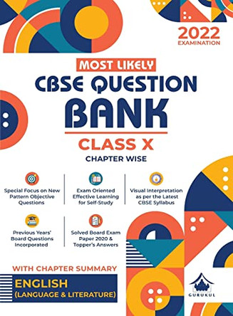 Most Likely Question Bank - English Language & Literature: Cbse Class 10 for 2022 Examination by Gurukul 9789391184131
