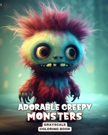 Adorable Creepy Monsters Greyscale Coloring Book: Zen Coloring Pages for Adults, Teens, Kids, with Fantasy Creatures by Regina Peay 9798210793508
