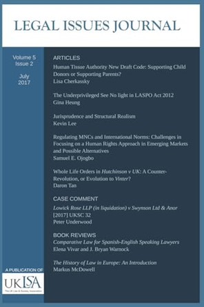 Legal Issues Journal 5(2) by United Kingdom Law and S Association 9798215893746