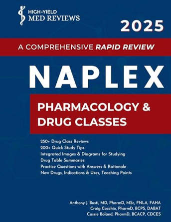 2025 NAPLEX - Pharmacology & Drug Classes: A Comprehensive Rapid Review by Anthony J Busti 9798330231683