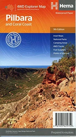 Pilbara & Coral Coast Map by Hema Maps 9781925625752