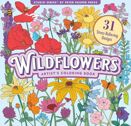 Wildflowers Adult Coloring Book (31 One-Sided Designs on Thick Paper) 9781441344960
