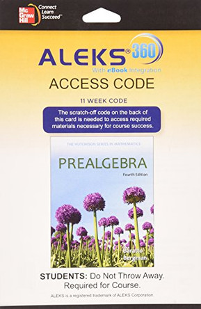 Aleks 360 Access Card (11 Weeks) for Prealgebra by Stefan Baratto 9780077894696