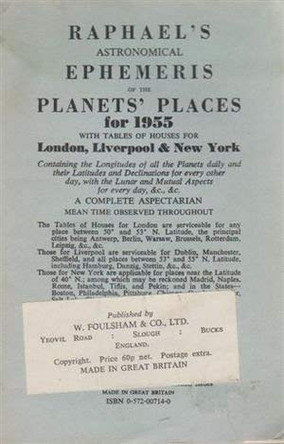 Raphael's Astronomical Ephemeris of the Planets' Places: 1971 by  9780572007140
