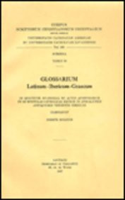 Glossarium Latinum-Ibericum-Graecum by Joseph Molitor 9789042903210
