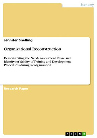Organizational Reconstruction by Jennifer Snelling 9783656204251