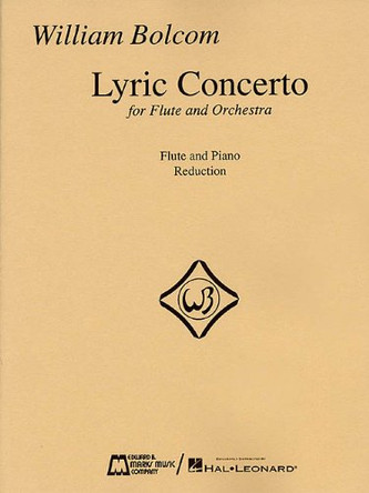 Lyric Concerto For Flute And Orchestra: Piano Reduction by William Bolcom 9780793545773