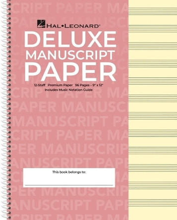 Deluxe Wirebound Premium Manuscript Paper (Pink Cover) by Hal Leonard Corp 9780793553938