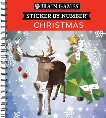 Brain Games Sticker by Number Christmas by Publications International Ltd 9781640308435