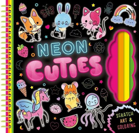 Neon Cuties: Scratch Art & Coloring by Igloobooks 9781837955459