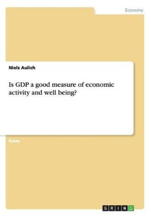 Is GDP a good measure of economic activity and well being? by Niels Aulich 9783656206378
