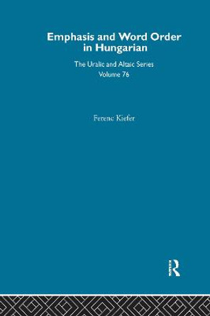 On Emphasis and Word Order in Hungarian by Ferenc Kiefer