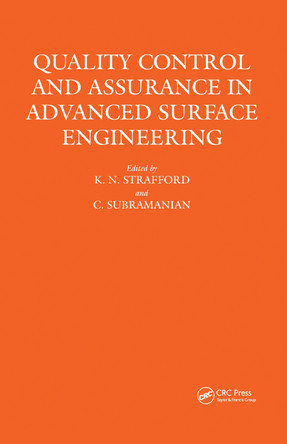 Quality Control and Assurance in Advanced Surface Engineering by K. N. Strafford 9781861250377