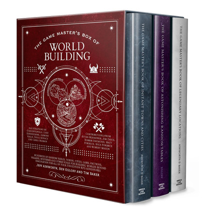The Game Master's Box of Worldbuilding: Hundreds of random tables, towns, cities, lairs, factions, villains, mysteries and other tools for building worlds beyond imagination for all of your 5th edition RPG adventures by Jeff Ashworth 9781964487243