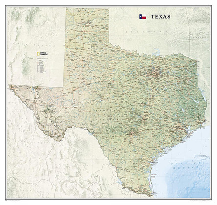 Texas, Tubed: Wall Maps U.S. by National Geographic Maps 9781597752435