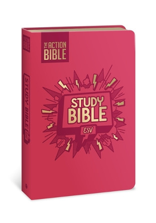 The Action Bible Study Bible Esv, Leathersoft, Pink, Full Color by David C Cook 9780830787463