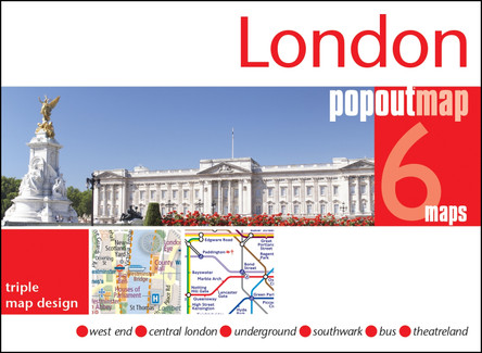 London PopOut Map - 3 pop up maps in 1 pocket size format: pop up city map and tube map of London by PopOut Maps 9781917131728