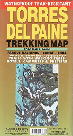 Torre del Paine - Trekking Map by & Urruty Zagier 9781879568358