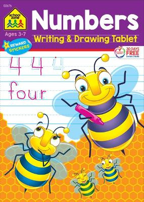 Numbers Writing & Drawing Tablet Ages 3-7 by Zone Staff School 9781681472430