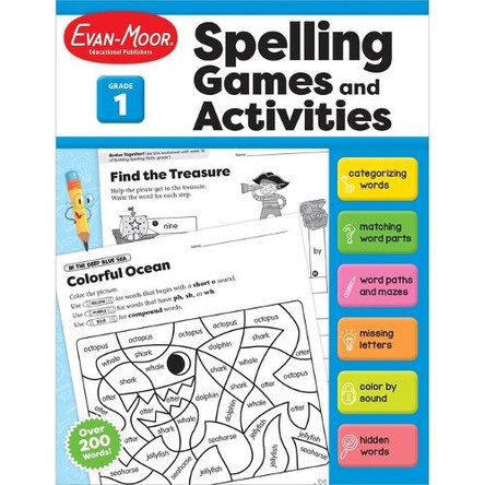 Spelling Games and Activities, Grade 1 Teacher Resource by Evan-Moor Corporation 9781645143284