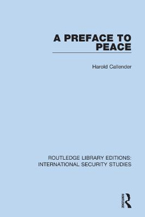 A Preface to Peace by Harold Callender