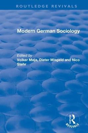 Modern German Sociology by Volker Meja