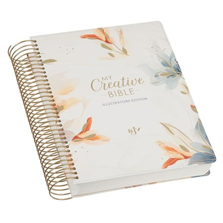 KJV Holy Bible, My Creative Bible - Illustrators Edition, Journal Space, Vegan Leather Flexcover, King James Version, Cream Floral Print 9798896781981