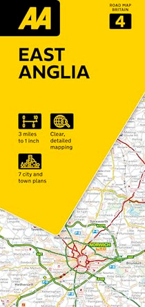 AA Road Map East Anglia 9780749584672
