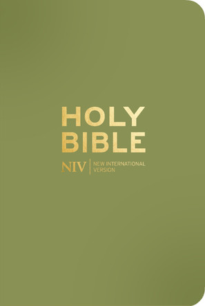NIV Pocket Olive Green Bible with Gold Zip by New International Version 9781399832847