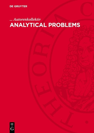 Analytical Problems by Autorenkollektiv 9783112749883