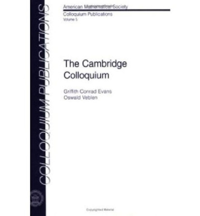 The Cambridge Colloquium by American Mathematical Society 9780821846421