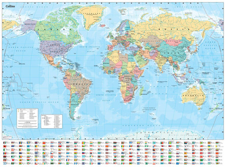 Collins World Wall Paper Map by Collins Maps 9780008712570
