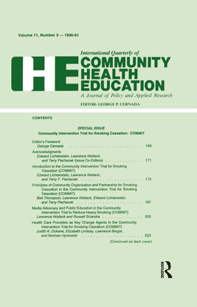 Community Intervention Trial for Smoking Cessation: Commit by Edward Lichtenstein 9780895031556