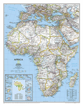 Africa Classic, Laminated: Wall Maps Continents by National Geographic Maps 9780792250104