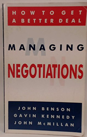 Managing Negotiations by Gavin Kennedy 9780091688912 [USED COPY]