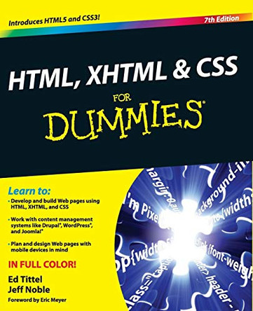 HTML, XHTML and CSS For Dummies by Ed Tittel 9780470916599 [USED COPY]