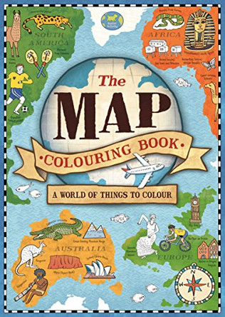 The Map Colouring Book: A World of Things to Colour by Natalie Hughes 9781780553610 [USED COPY]