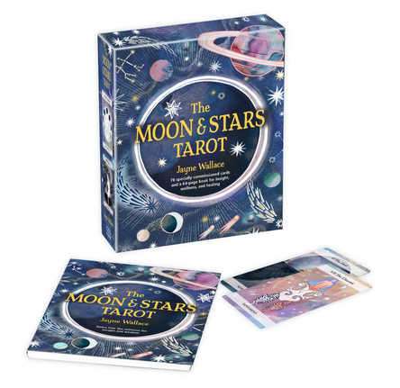 The Moon & Stars Tarot: Includes a Full Deck of 78 Specially Commissioned Tarot Cards and a 64-Page Illustrated Book by Jayne Wallace